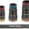 Klein Tools 32933 Impact Driver, SAE 7-in-1 Impact Socket Set, 3 Flip Sockets with 6 Hex Driver Sizes and 1/4-Inch Bit Holding Feature, Impact Rated 5-Inch Shaft - Image 8