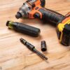Klein Tools 32933 Impact Driver, SAE 7-in-1 Impact Socket Set, 3 Flip Sockets with 6 Hex Driver Sizes and 1/4-Inch Bit Holding Feature, Impact Rated 5-Inch Shaft - Image 4